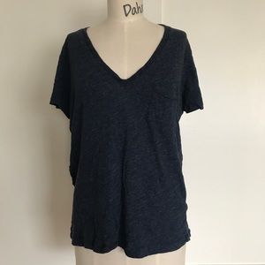 Madewell heather navy V neck T shirt